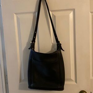 Vintage Coach large bucket bag black